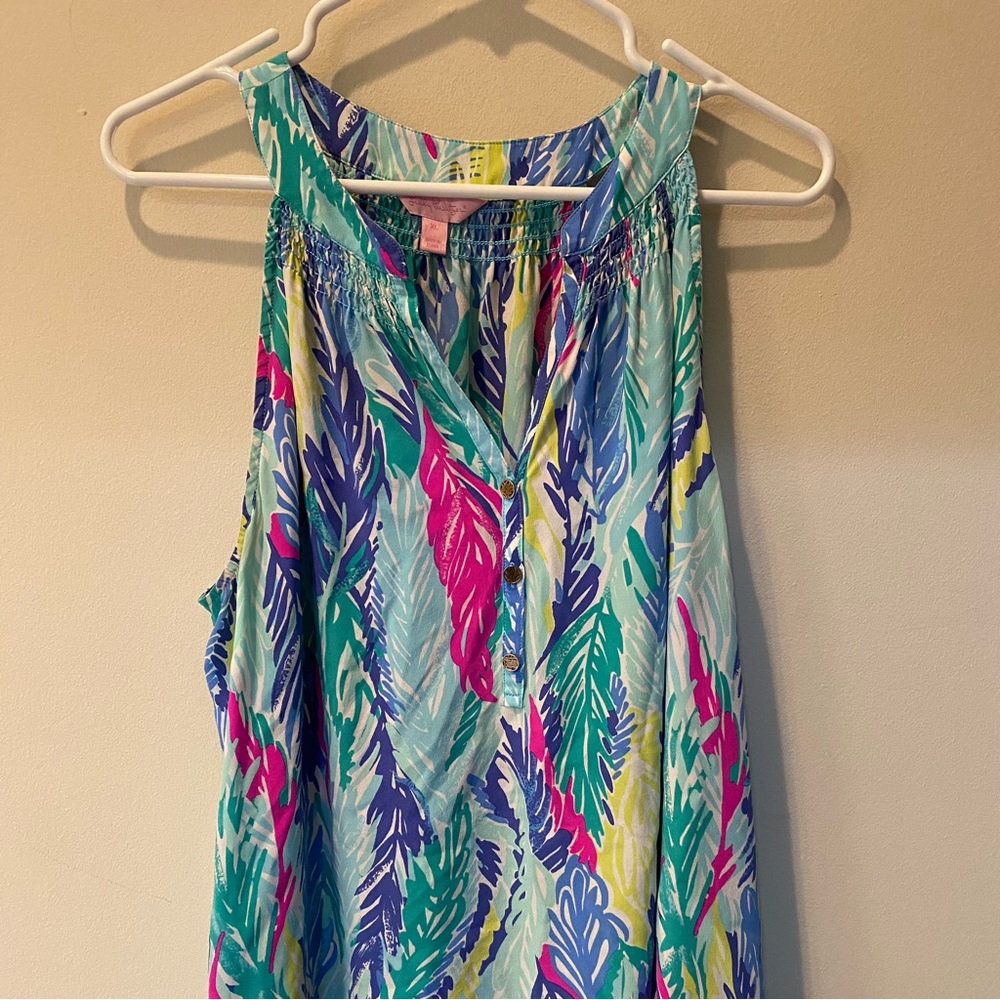 Lilly Pulitzer sleeveless silk top, XL